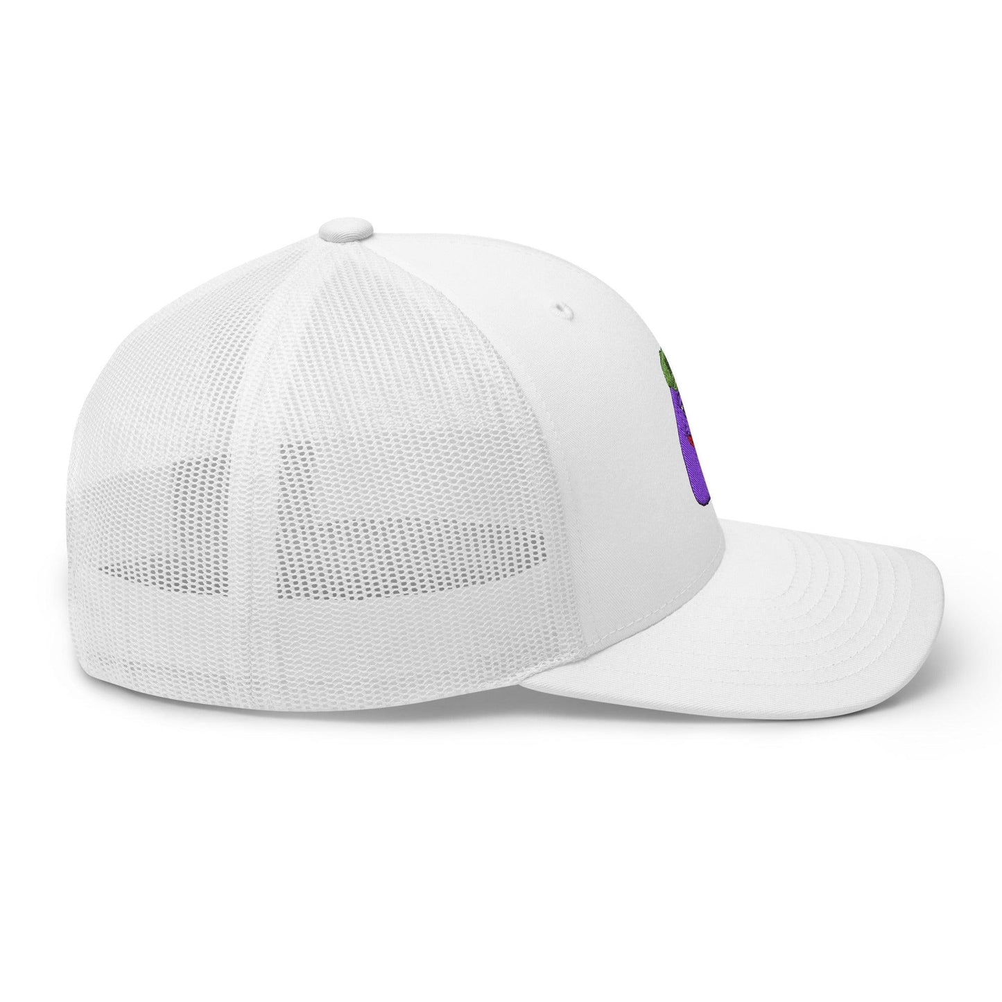 $PURPE Purple Pepe Embroidered Mesh Trucker Hat