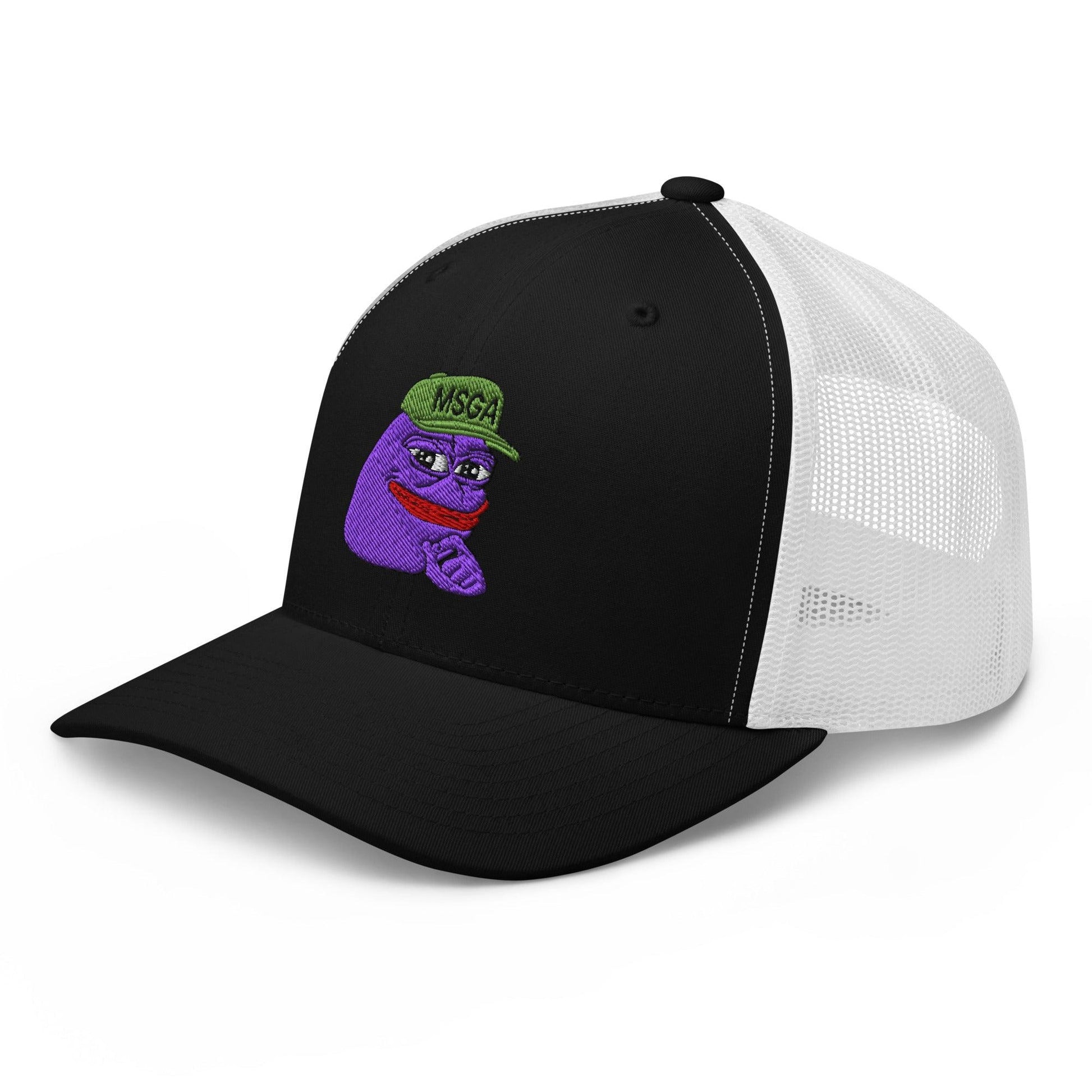 $PURPE Purple Pepe Embroidered Mesh Trucker Hat
