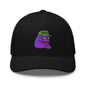 $PURPE Purple Pepe Embroidered Mesh Trucker Hat - Black