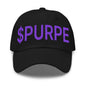 Purple Pepe $PURPE Embroidered Dad Hat - Black
