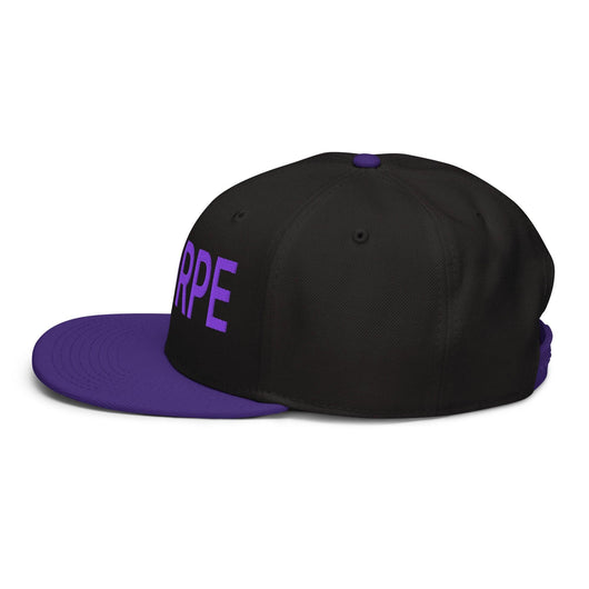 Purple Pepe $PURPE Embroidered Flat Bill Brim Snapback Hat