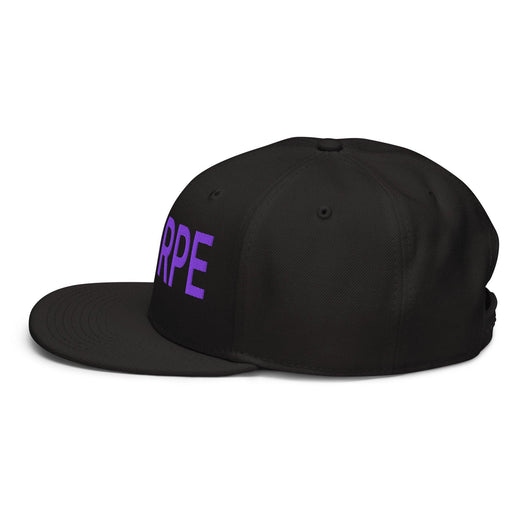 Purple Pepe $PURPE Embroidered Flat Bill Brim Snapback Hat