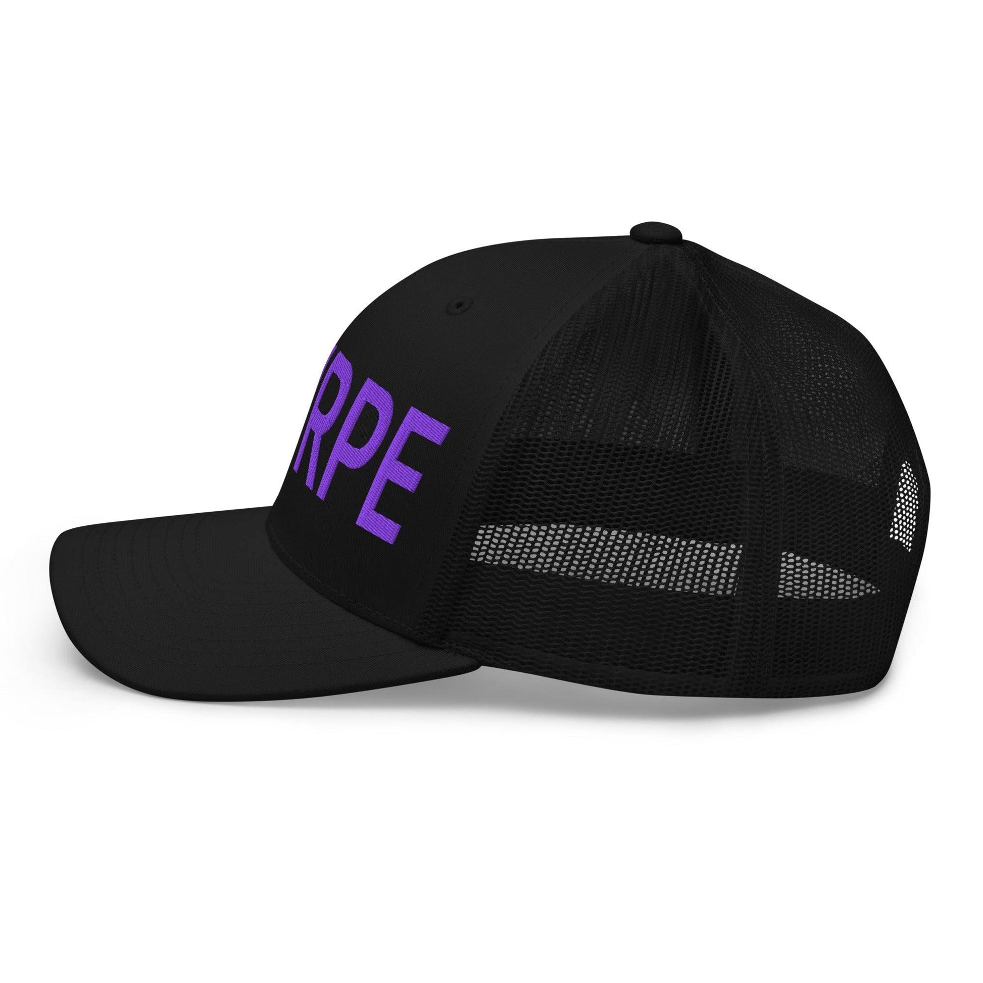 Purple Pepe $PURPE Embroidered Mesh Trucker Hat