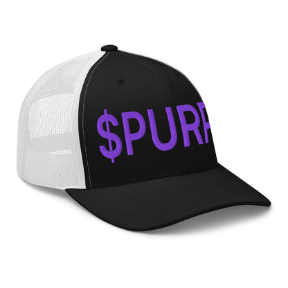 Purple Pepe $PURPE Embroidered Mesh Trucker Hat