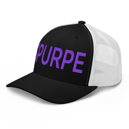 Purple Pepe $PURPE Embroidered Mesh Trucker Hat
