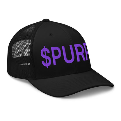 Purple Pepe $PURPE Embroidered Mesh Trucker Hat