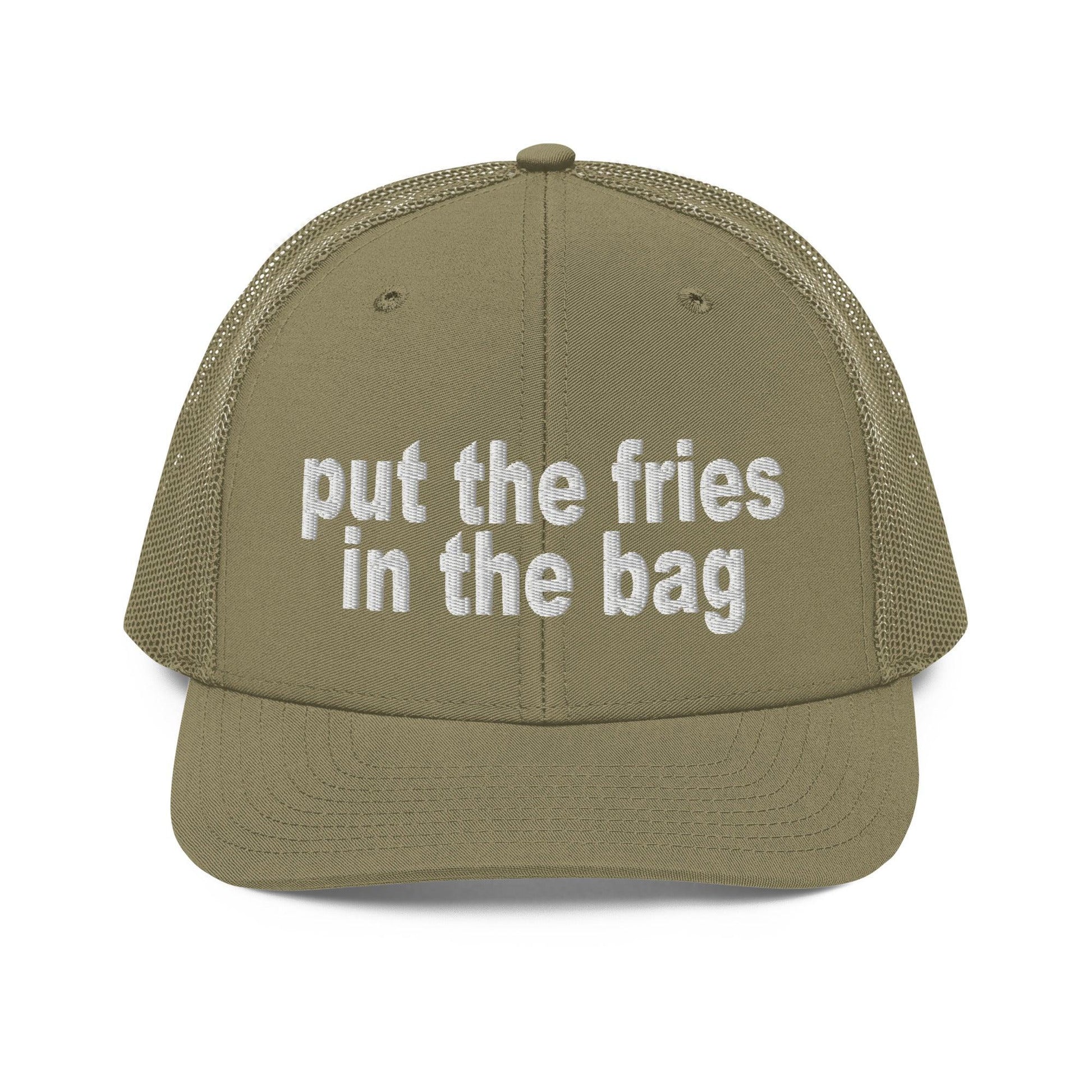 Put the Fries in Bag Embroidered Classic Mesh Trucker Hat - Loden