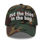 Put the Fries in Bag Embroidered Dad Hat - Green Camo