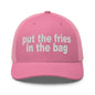 Put the Fries in Bag Embroidered Mesh Trucker Hat - Pink