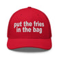 Put the Fries in Bag Embroidered Mesh Trucker Hat - Red