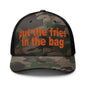 Put the Fries in Bag Embroidered Orange Camo Trucker Hat - Camo/Black