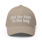 Put the Fries in Bag Embroidered Stretch Fit Baseball Hat - Khaki / S/M