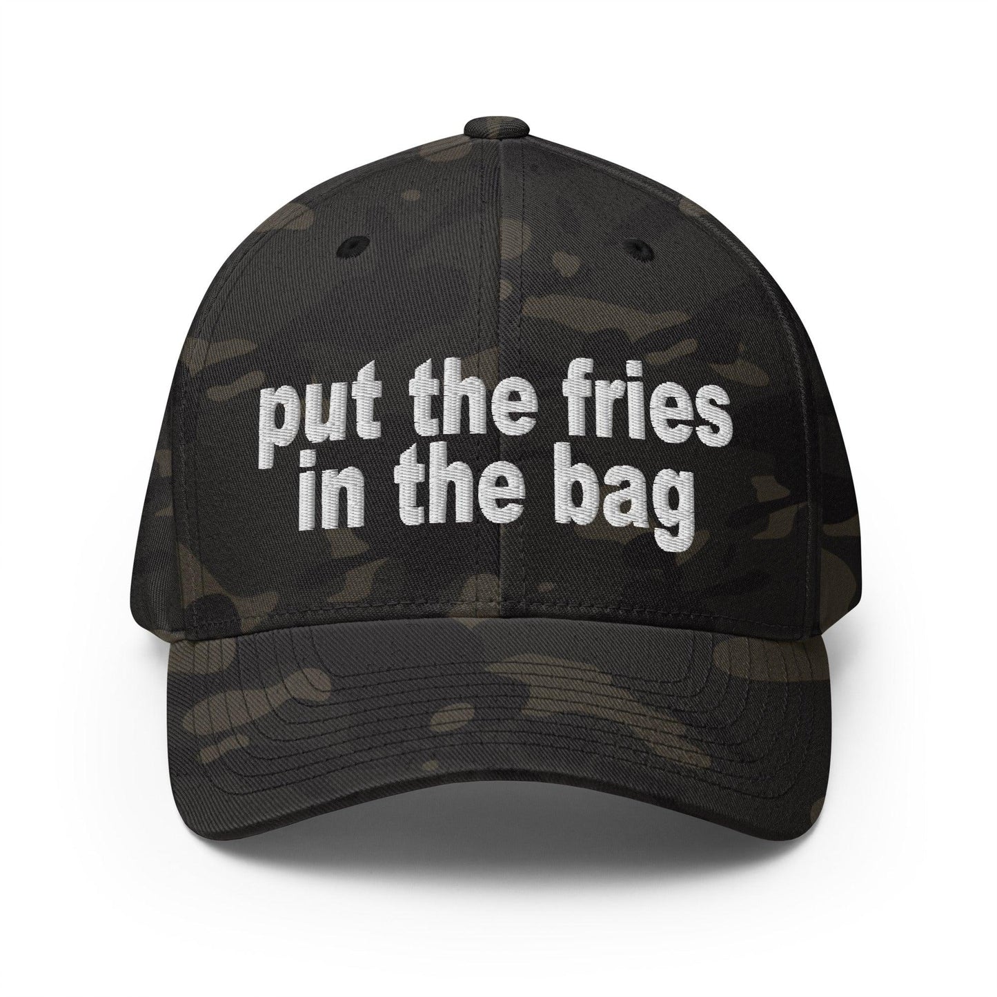 Put the Fries in Bag Embroidered Stretch Fit Baseball Hat - Multicam Black / S/M