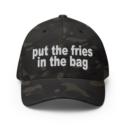 Put the Fries in Bag Embroidered Stretch Fit Baseball Hat - Multicam Black / S/M