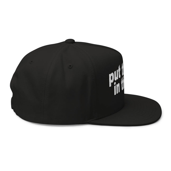 Put the Fries in the Bag Embroidered 5 Panel Flat Bill Brim Snapback Hat