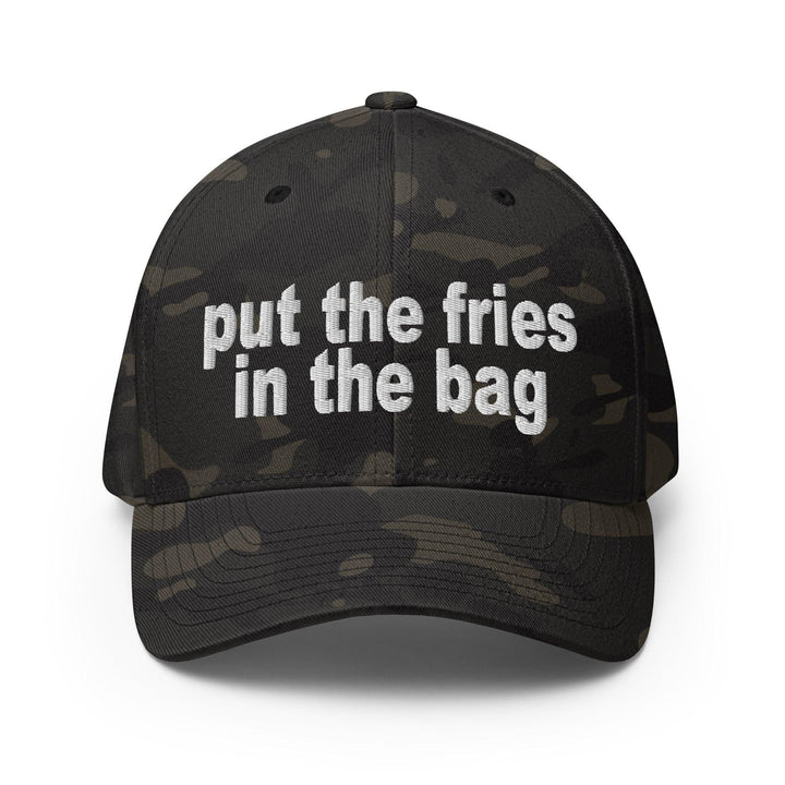 Put the Fries in the Bag Embroidered Stretch Fit Baseball Hat - Multicam Black / S/M