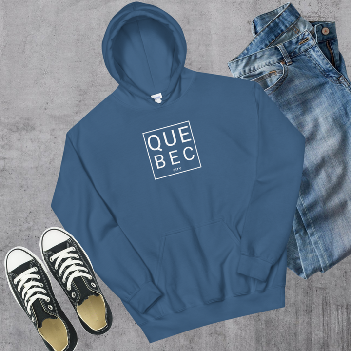 Quebec City Square Hoodie - Indigo Blue / S