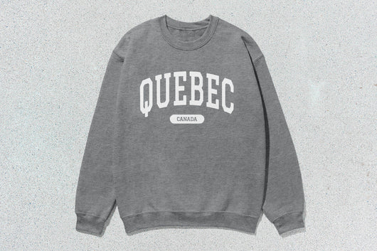 Quebec - Unisex Heavy Blend™ Crewneck Sweatshirt - athletic heather / Small - Sweatshirts & Hoodies