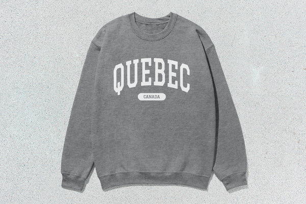 Quebec - Unisex Heavy Blend™ Crewneck Sweatshirt - athletic heather / Small - Sweatshirts & Hoodies