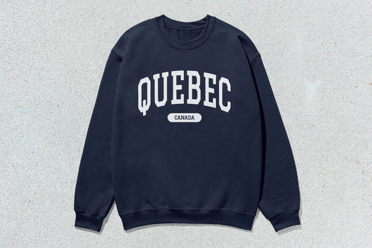 Quebec - Unisex Heavy Blend™ Crewneck Sweatshirt - Navy / Small - Sweatshirts & Hoodies