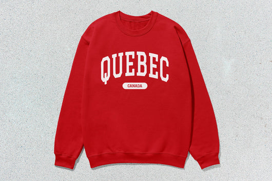 Quebec - Unisex Heavy Blend™ Crewneck Sweatshirt - Red / Small - Sweatshirts & Hoodies