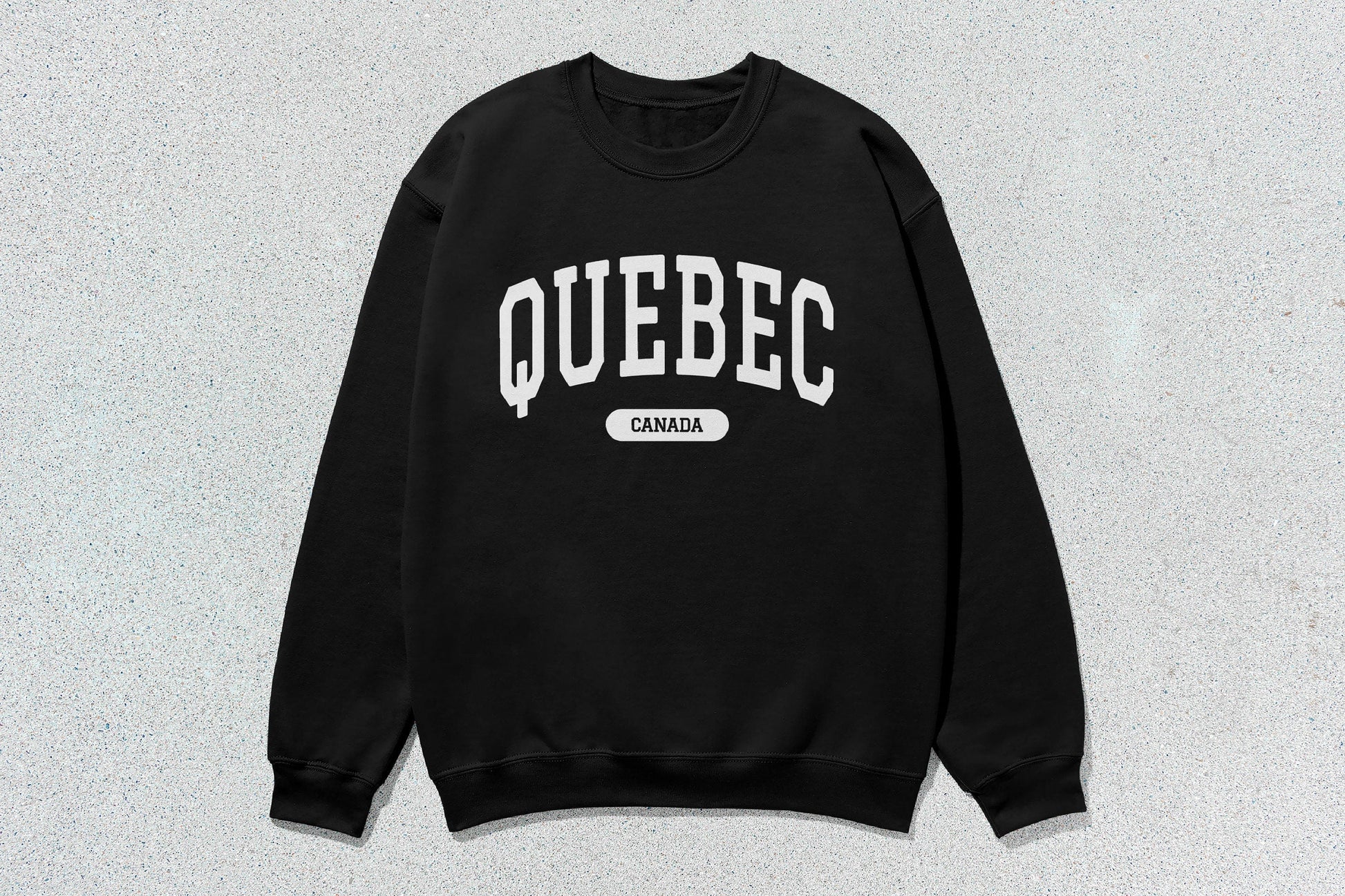 Black Quebec Canada sweatshirt from Quebec unisex heavy heavyweight crewneck product page