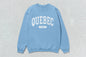 Light blue Quebec Canada sweatshirt from the Quebec Unisex Heavyweight Crewneck collection