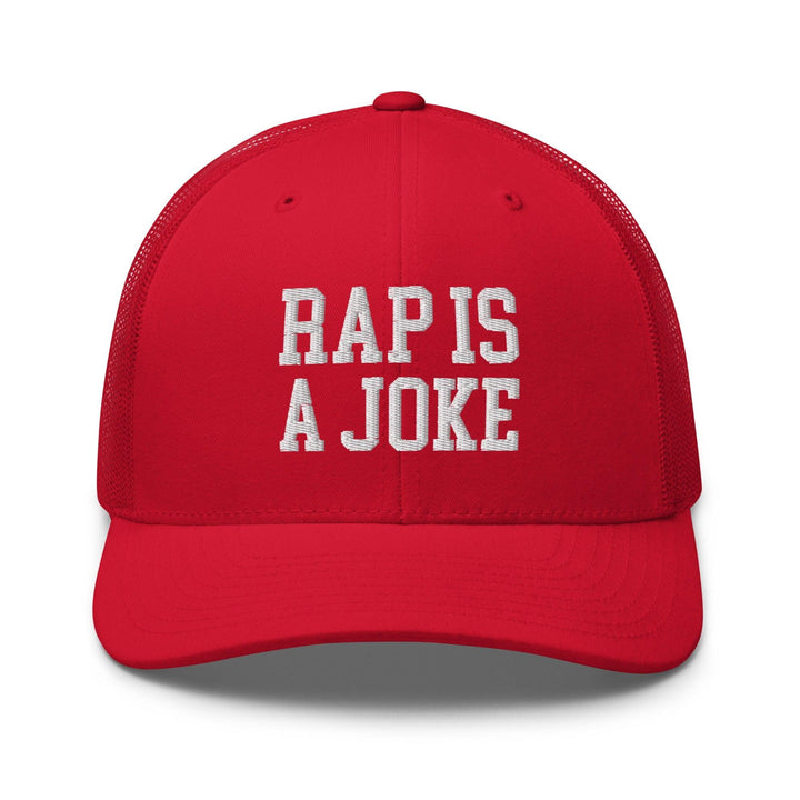 Rap is a Joke Retro Trucker Hat - Red