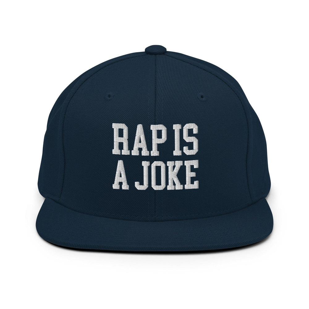 Rap is a Joke Snapback Hat - Dark Navy