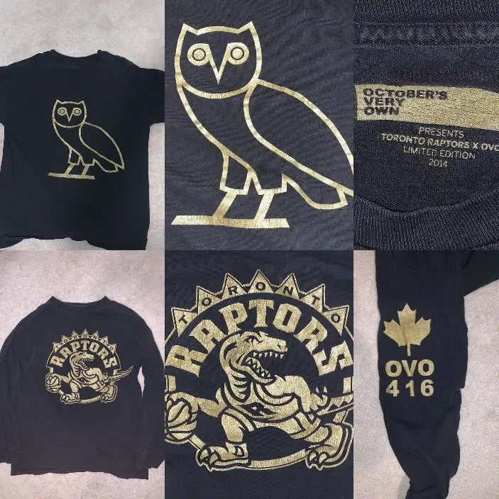 Raptors x OVO Drake Night 2014 Limited Edition Replica Tee - Small - Longsleeve T-Shirt