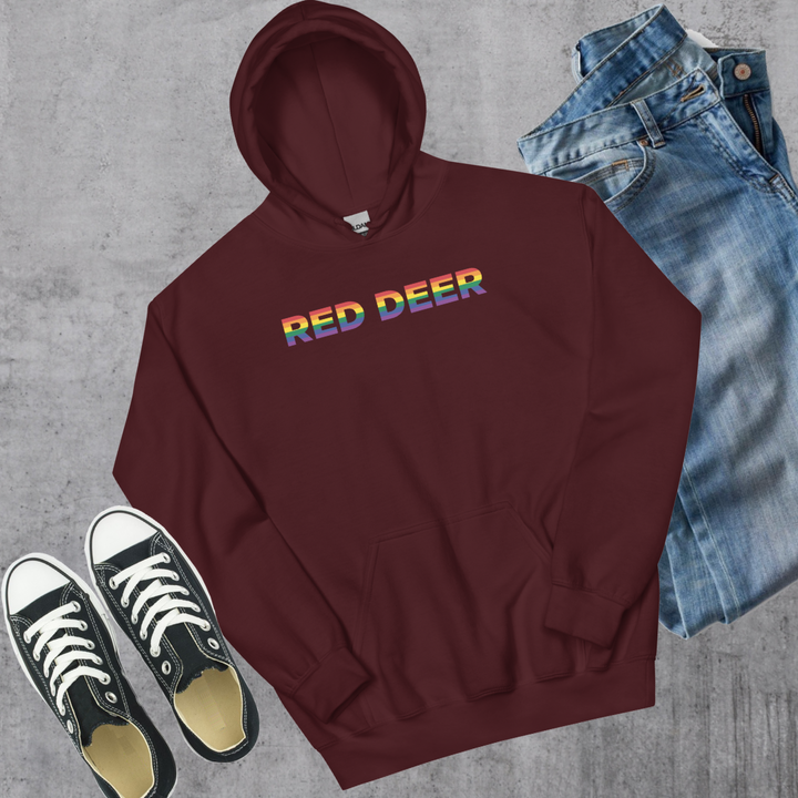 Red Deer Pride Hoodie - Maroon / S