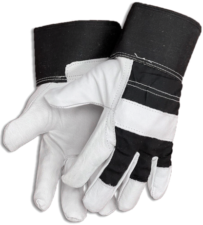 Black and white work gloves from Red Work Gloves R507, ideal for custom apparel applications