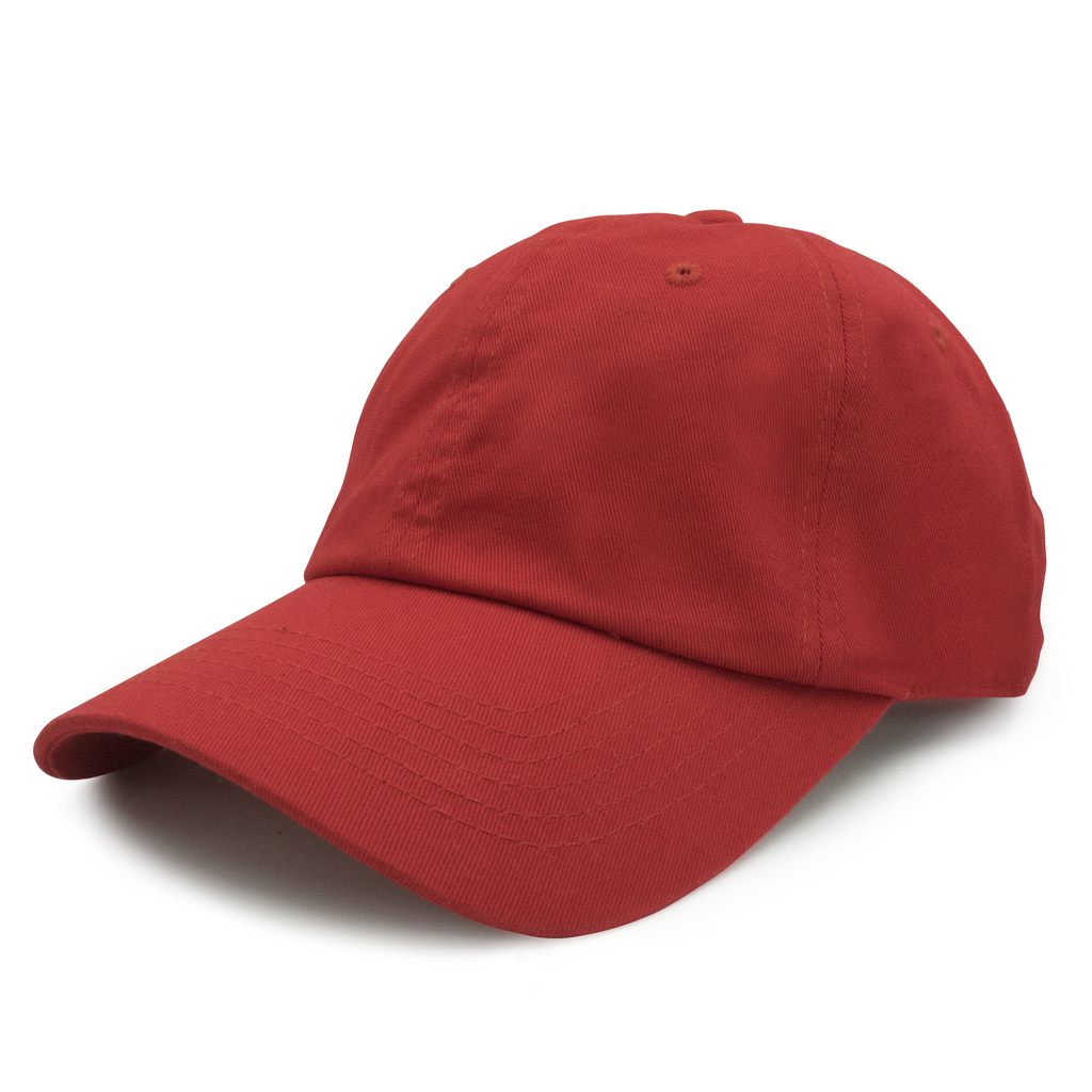 GN-1004 - Washed Cotton Dad Cap - Red / One size - CAPS