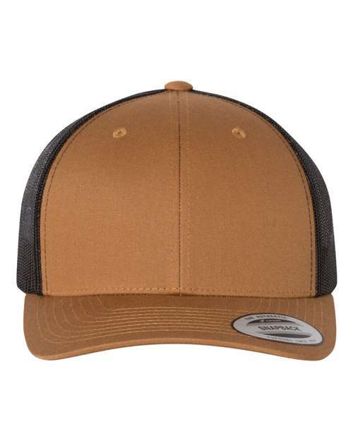 Retro trucker: custom apparel screen printing toronto style a100 - Caramel/ Black / Adjustable