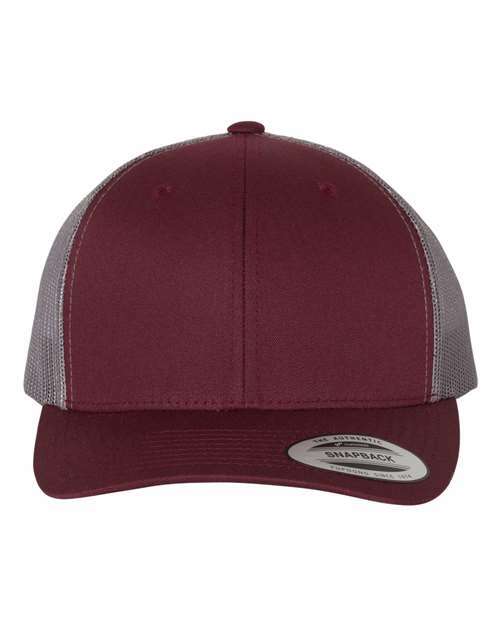 Retro trucker: custom apparel screen printing toronto style a100 - Maroon/ Grey / Adjustable