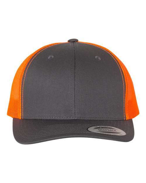 Retro trucker: custom apparel screen printing toronto style a100 - Charcoal/ Neon Orange / Adjustable