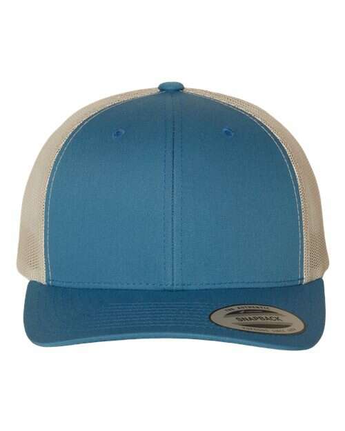 Retro trucker: custom apparel screen printing toronto style a100 - Steel Blue/ Silver / Adjustable