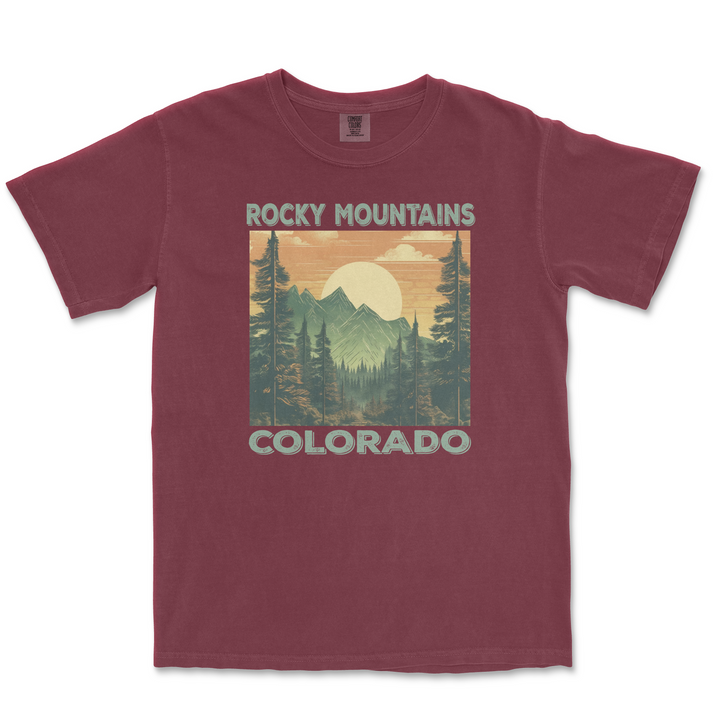 Rocky Mountain National Park Comfort Colors T Shirt - S / Brick - tshirt