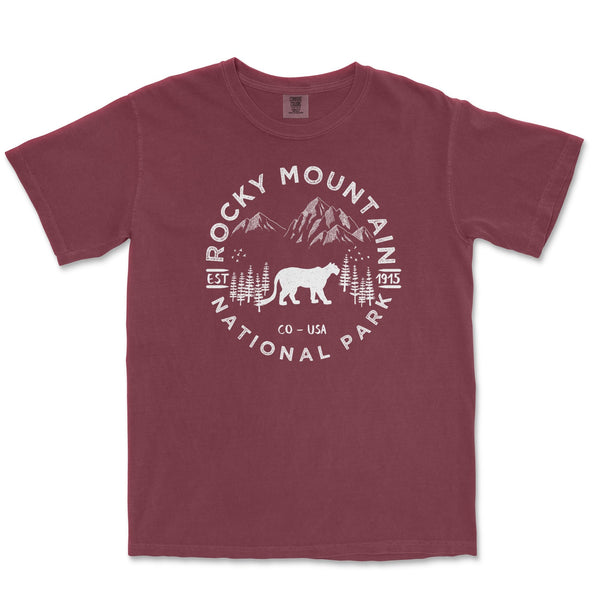 Rocky Mountain National Park Comfort Colors T Shirt - S / Brick - tshirt