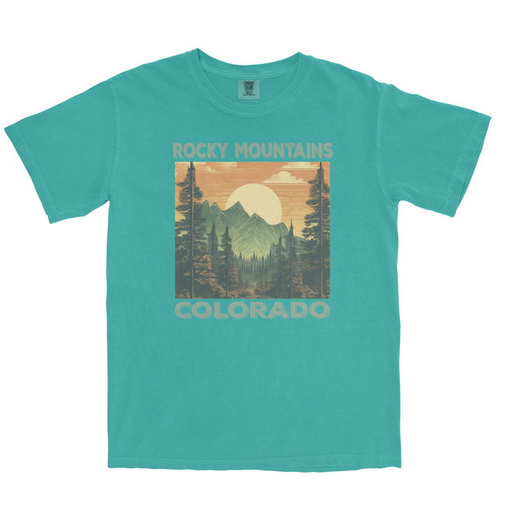 Rocky Mountain National Park Comfort Colors T Shirt - S / Seafoam - tshirt