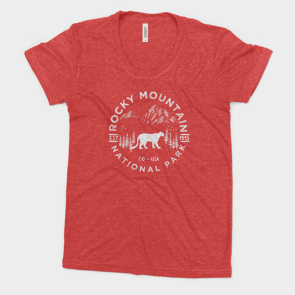 Rocky Mountain National Park Women’s T shirt - Red Triblend / S - womens