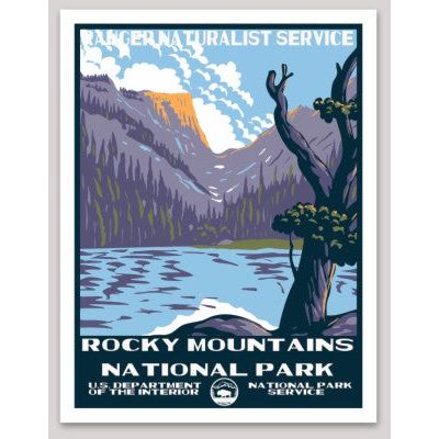 Rocky Mountain National Park WPA Sticker Large - sticker