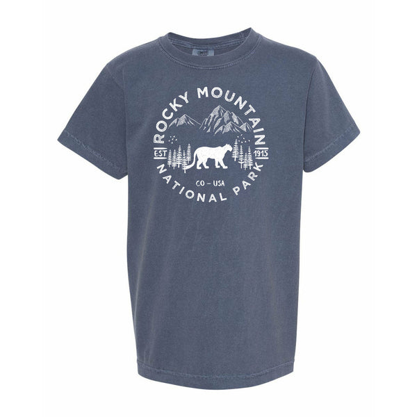 Rocky Mountain National Park Youth Comfort Colors T shirt - Denim / S - Youth