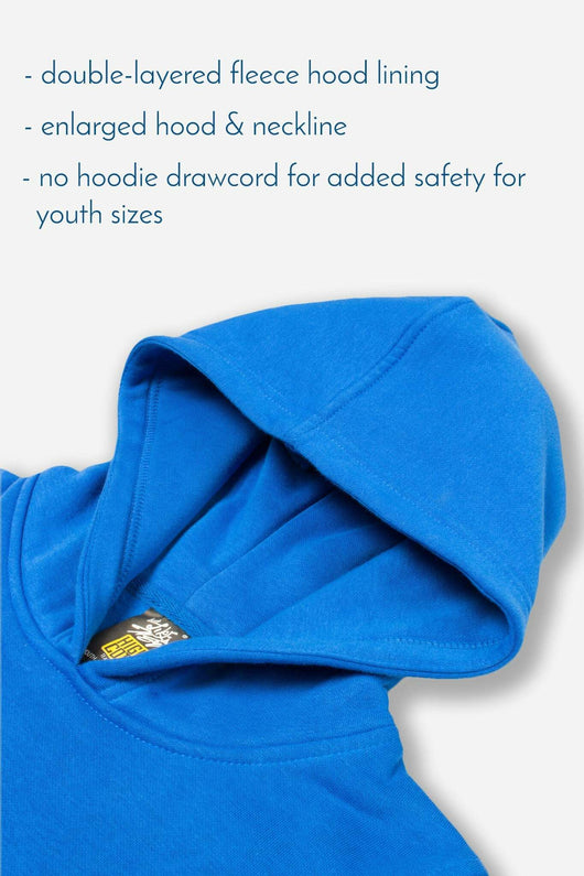 Royal blue hero-2020 youth hoodie: conquer custom apparel and screen printing - Hoodie