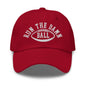 Run The Damn Ball Embroidered Dad Hat - Cranberry