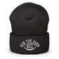 Run The Damn Ball Embroidered Knit Cuffed Beanie - Dark Grey
