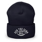 Run The Damn Ball Embroidered Knit Cuffed Beanie - Navy