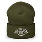 Run The Damn Ball Embroidered Knit Cuffed Beanie - Olive