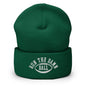 Run The Damn Ball Embroidered Knit Cuffed Beanie - Spruce