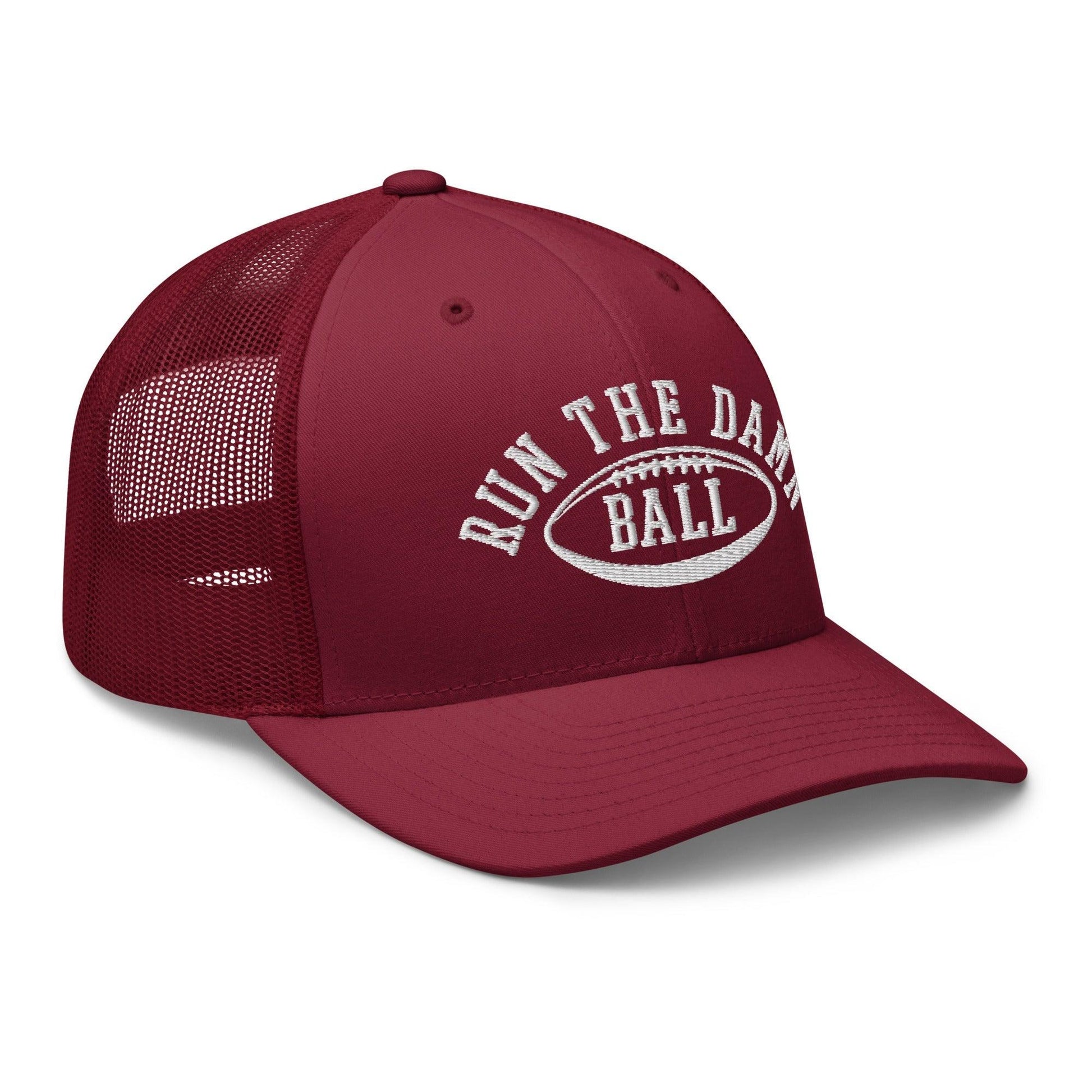 Run The Damn Ball Embroidered Mesh Trucker Hat